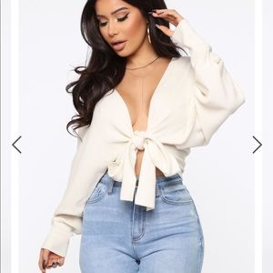 Cream cropped sweater